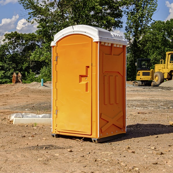 how often are the porta potties cleaned and serviced during a rental period in Riverside County